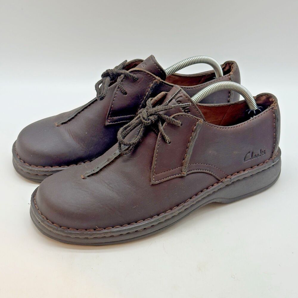 Clarks Active Air 37322 Shoes Men's 9M Dark Brown Leather Lace Up Derby Oxford